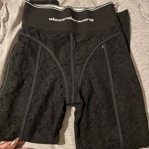 Authentic Alexander Wang zippered lace leggings